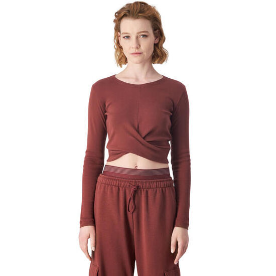 Damen Champion Crewneck Croptop T-Shirt Fitness