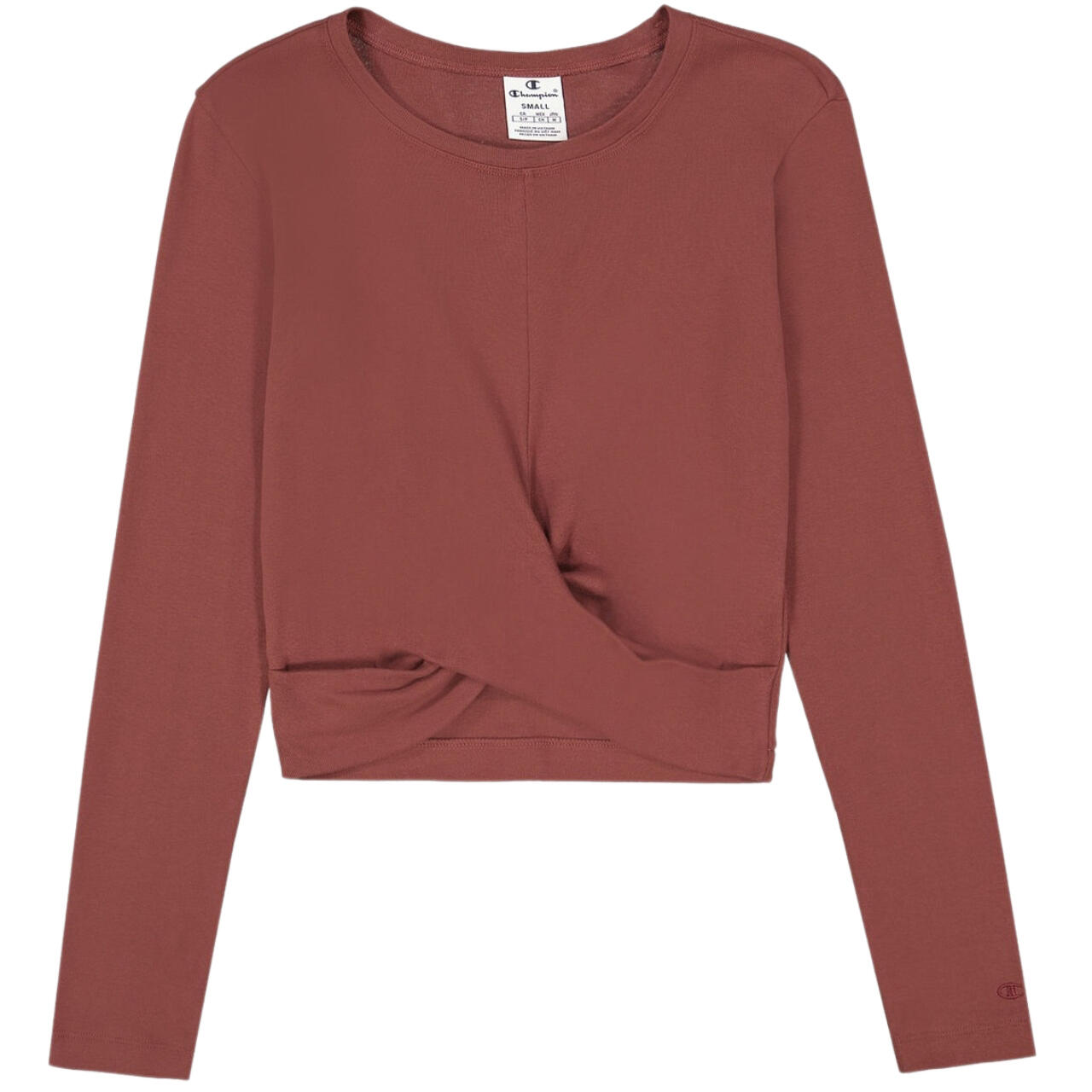 Top cropped a manica lunga Champion donna 100% cotone 2/5