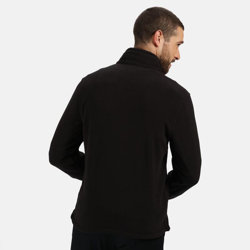 Heren Plain Micro Fleece Full Zip Vest (Lite Laag) (Zwart)