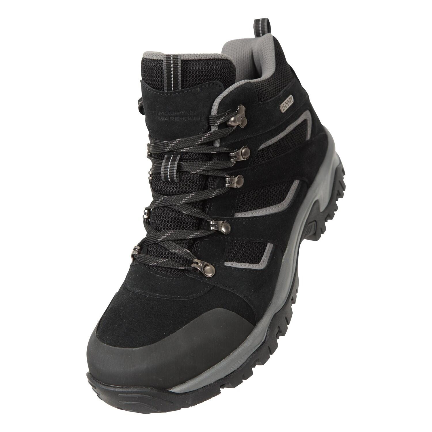 MOUNTAIN WAREHOUSE Mens Voyage Suede Waterproof Boots (Black)