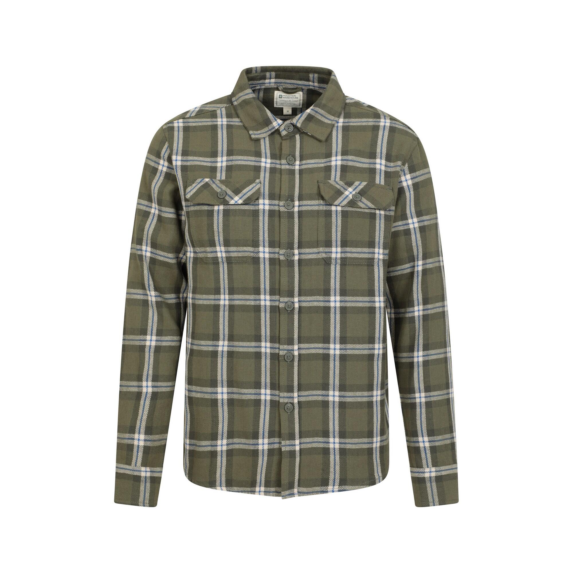 MOUNTAIN WAREHOUSE Mens Clyde Checked Shirt (Khaki Green)
