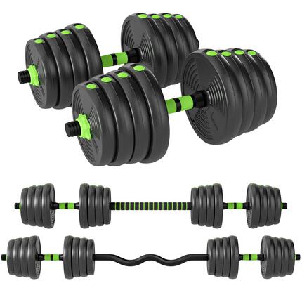 Ensemble d'haltères réglables 30 kg, haltères, barres d'haltères, ensemble de mu