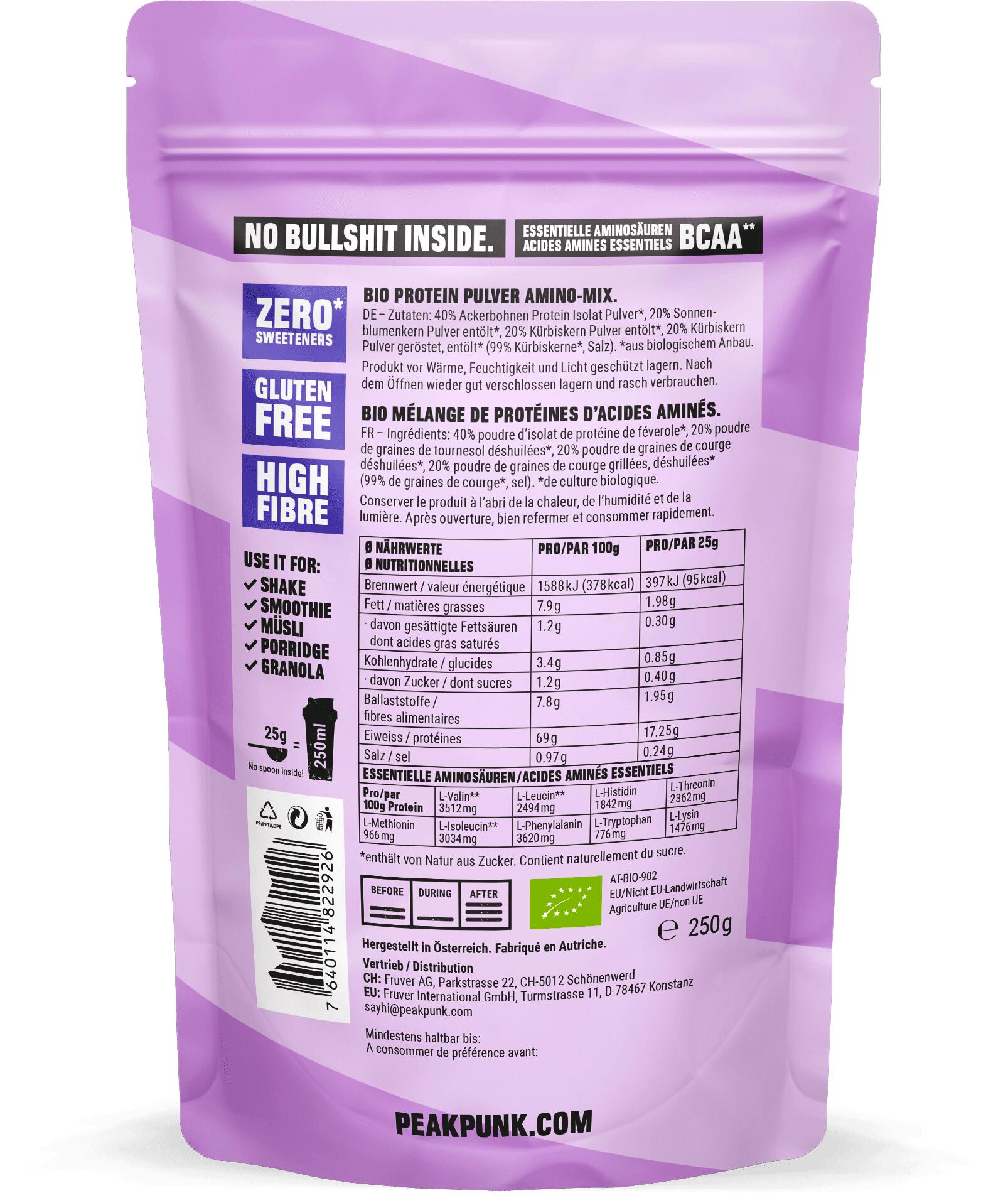High Protein Shake BCAA Amino Mix, 250g 2/2
