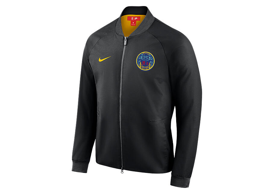 Kurtka męska nike nba golden state warriors city edition modern jacket black