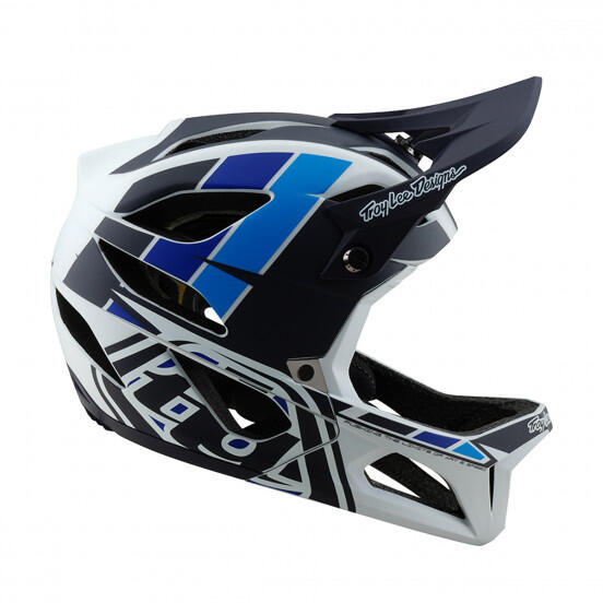 Fullface-Helm Troy Lee Designs Stage Mips Blau/Weiß 3/7