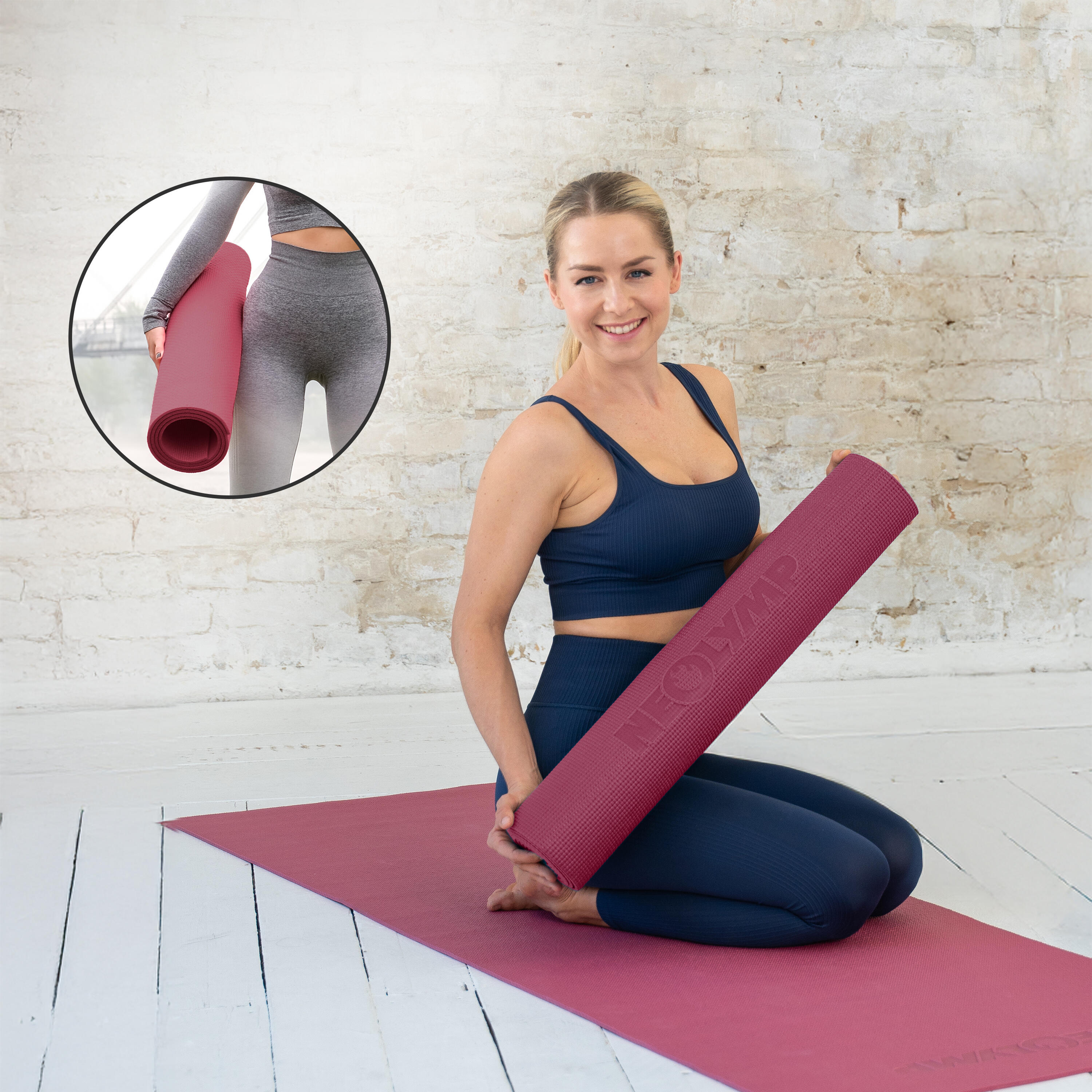 Rutschfeste Yoga- & Fitnessmatte 183x61cm – Gelenkschonend für Pilates & Workout 7/7