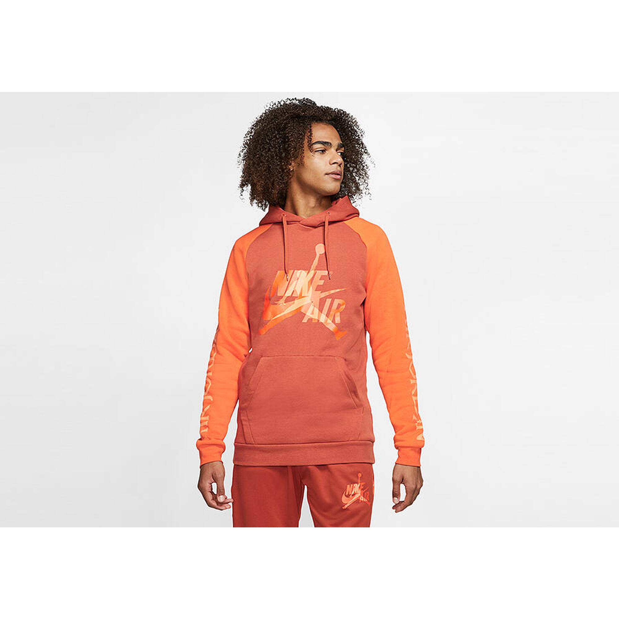 Bluza męska nike air jordan jumpman classics fleece pullover hoodie dark russet