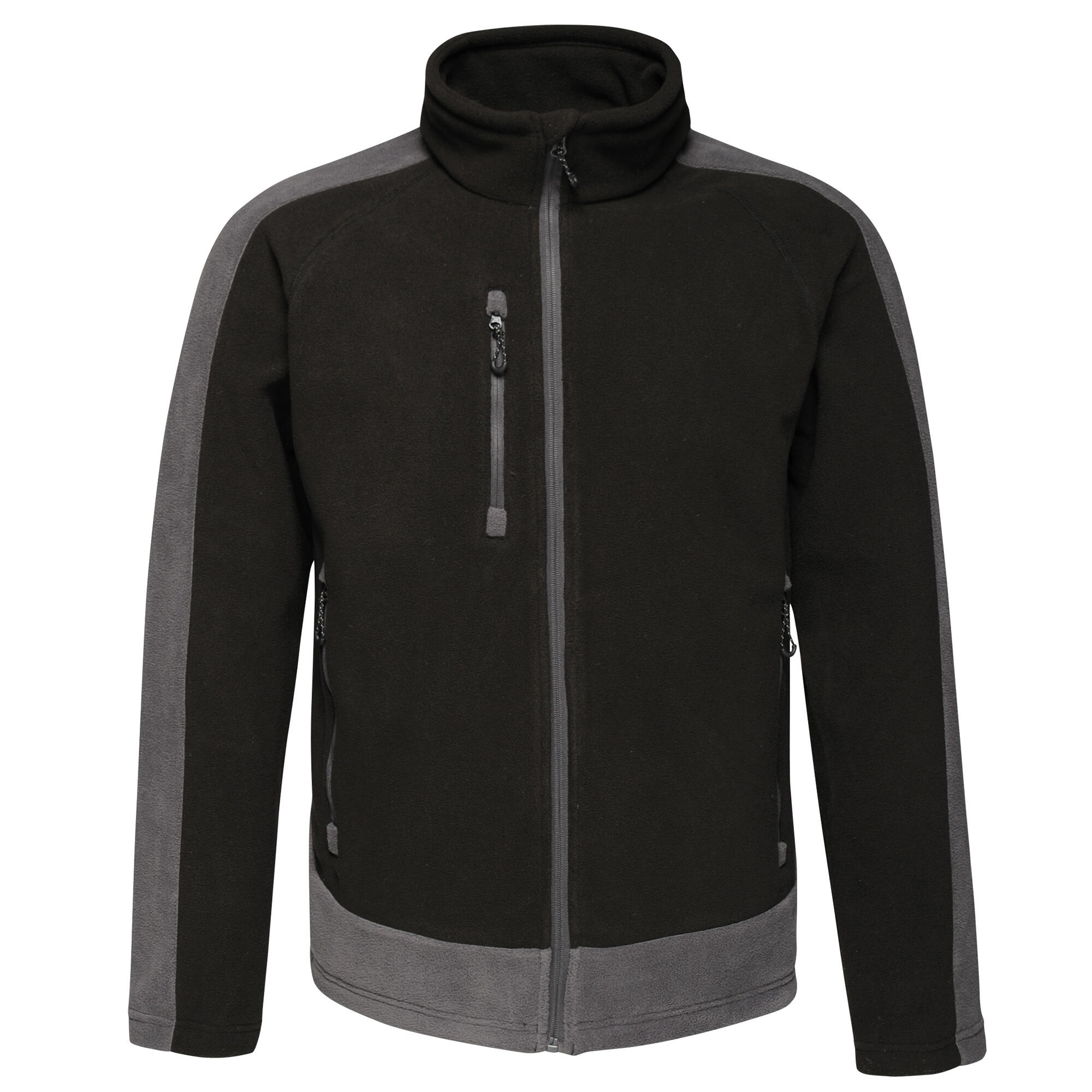 Contrast Mens 300 Fleece Top/jacket (black/seal) • SPORTAIGER