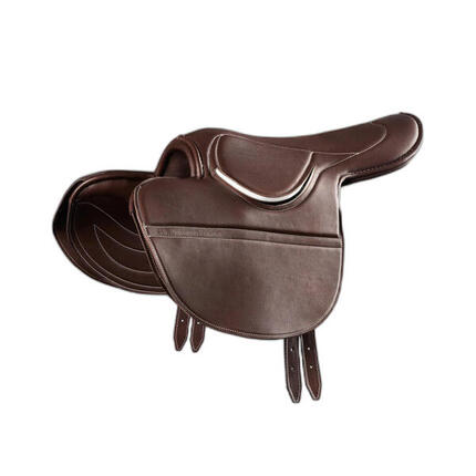 Selle pour cheval avec demi arçon en cuir Premier Equine Racing