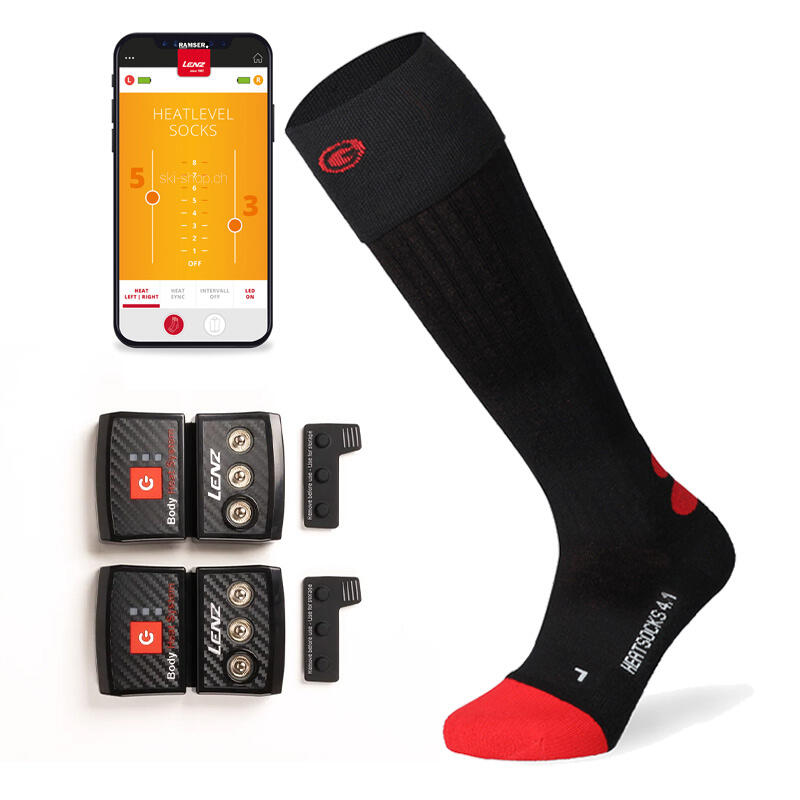 LENZ Lenz Heat Sock 6.1 Toe Cap Set + Battery Packs rcB 1400