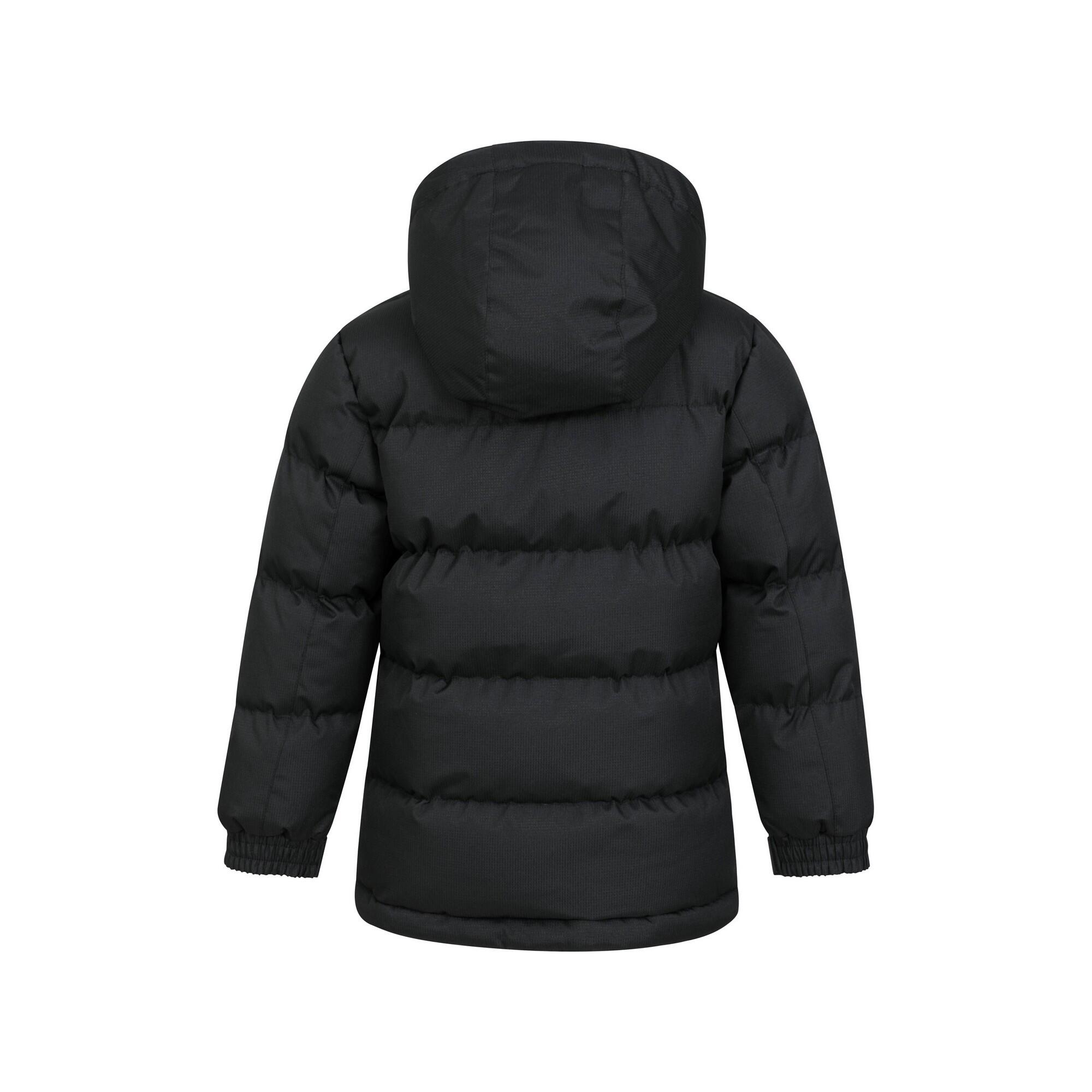 Childrens/Kids Snow II Water Resistant Padded Jacket (Jet Black) 2/4