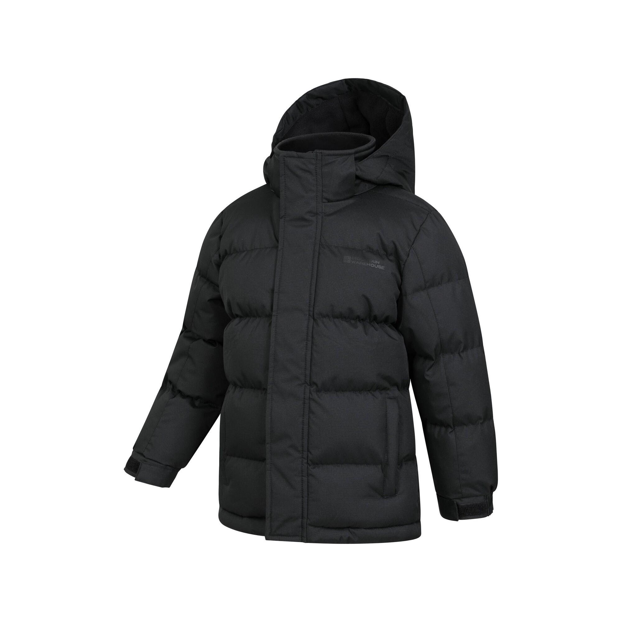 Childrens/Kids Snow II Water Resistant Padded Jacket (Jet Black) 4/4