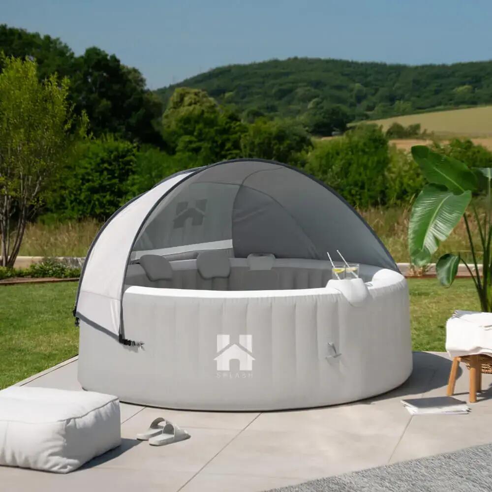 Outdoor Hot Tub SPLASH Ø208 cm, 6 persons, incl. accessories & sun canopy