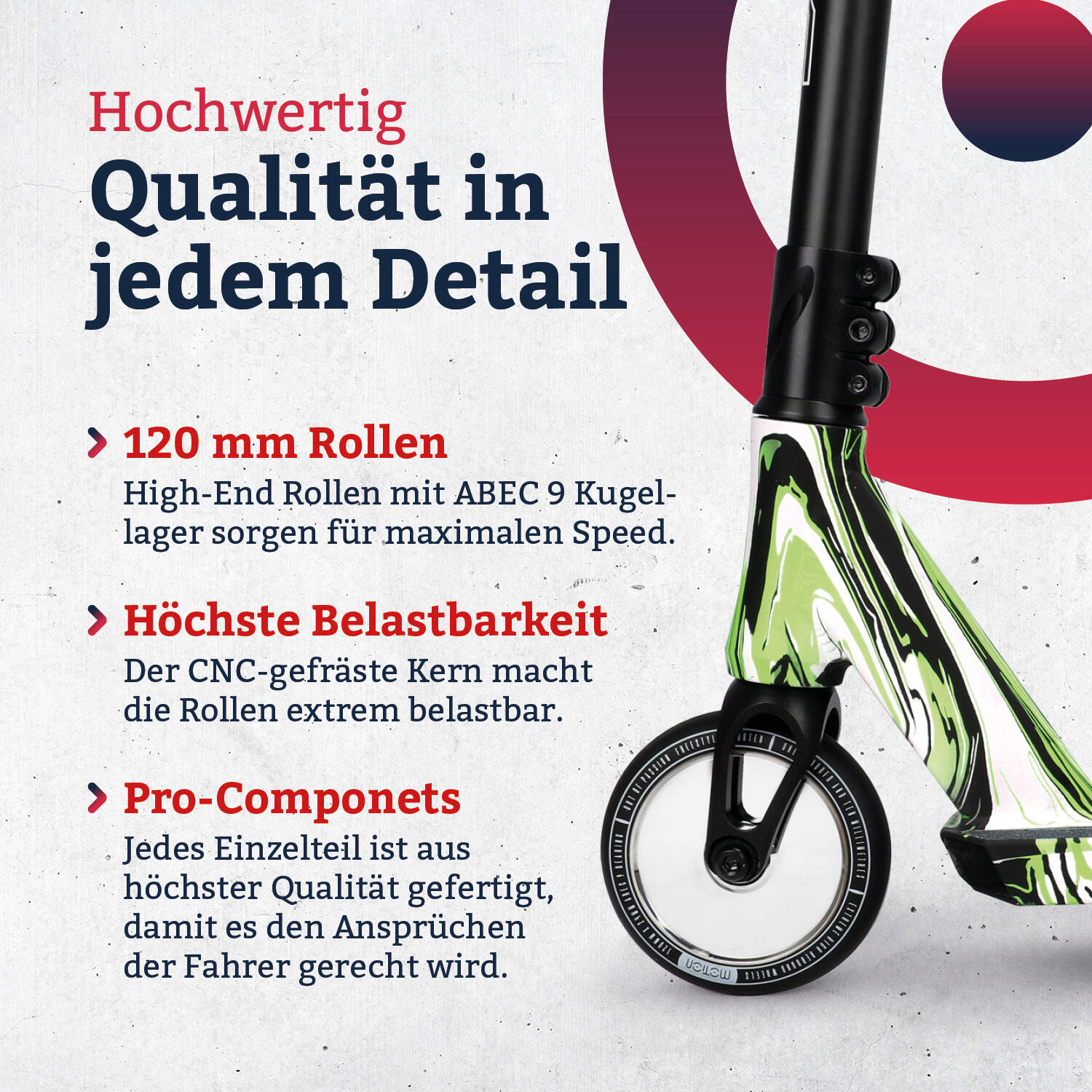 Trottinette freestyle Motion Xtreme Forest 120mm aluminium 4/7
