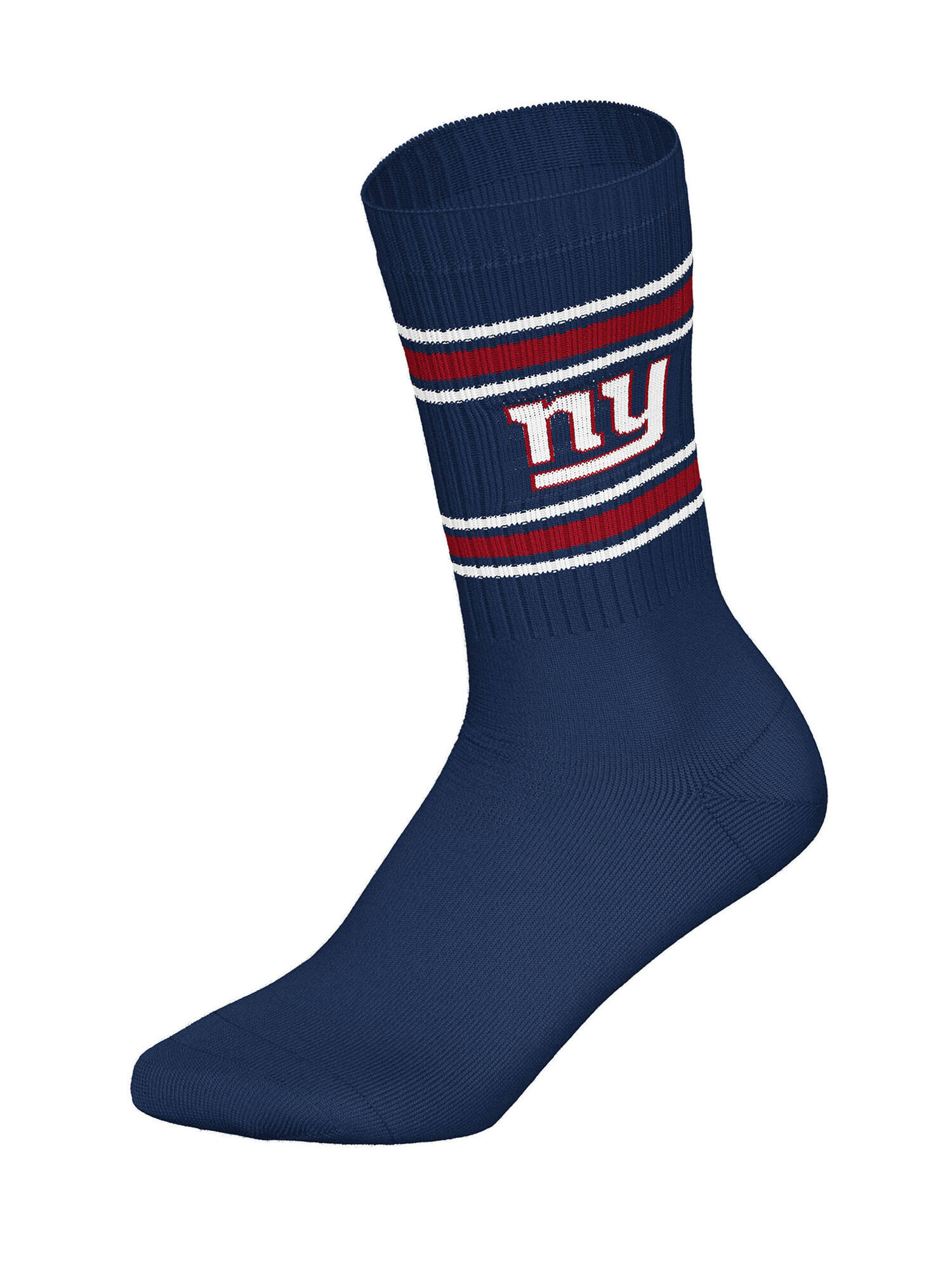 NFL New York Giants 3-Pack Soft Cotton Crew Socks | Blue/White/Red 3/4