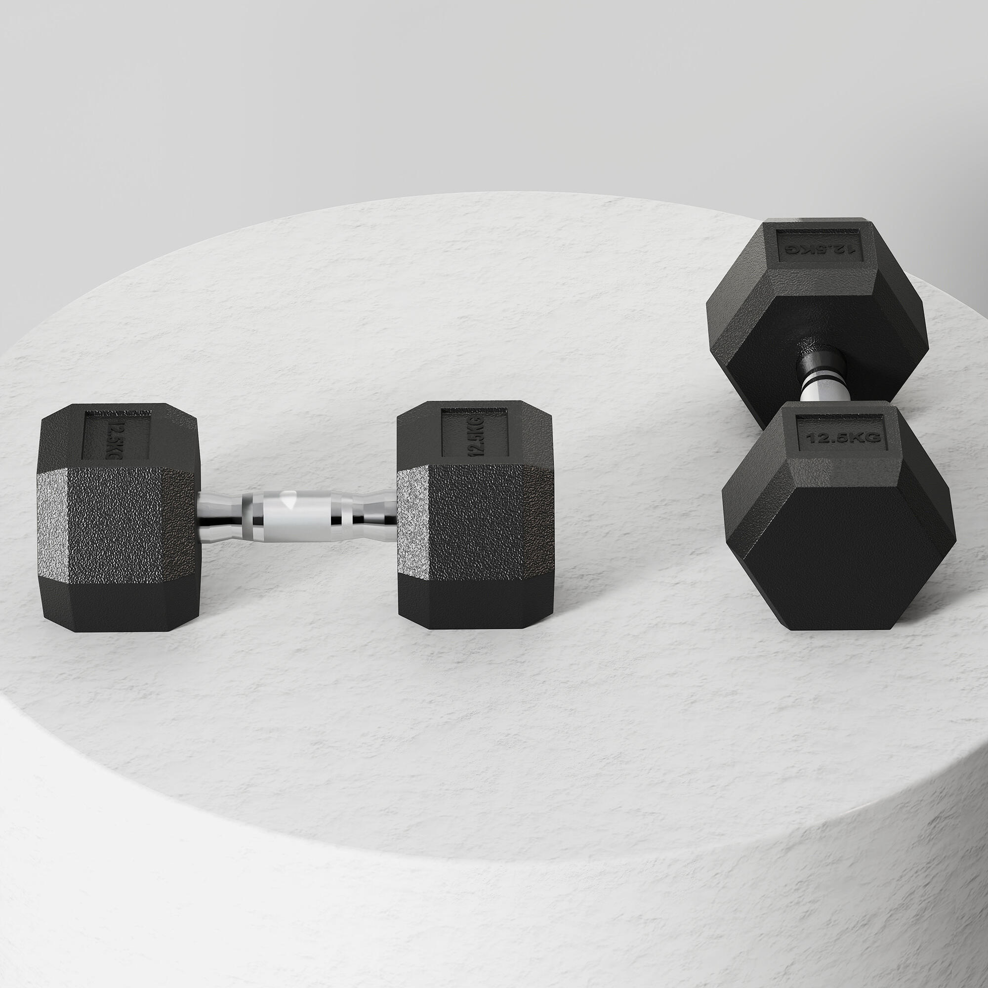 Conjunto de 2 halteres 32,6x14,8x12,8 cm preto HOMCOM 4/5