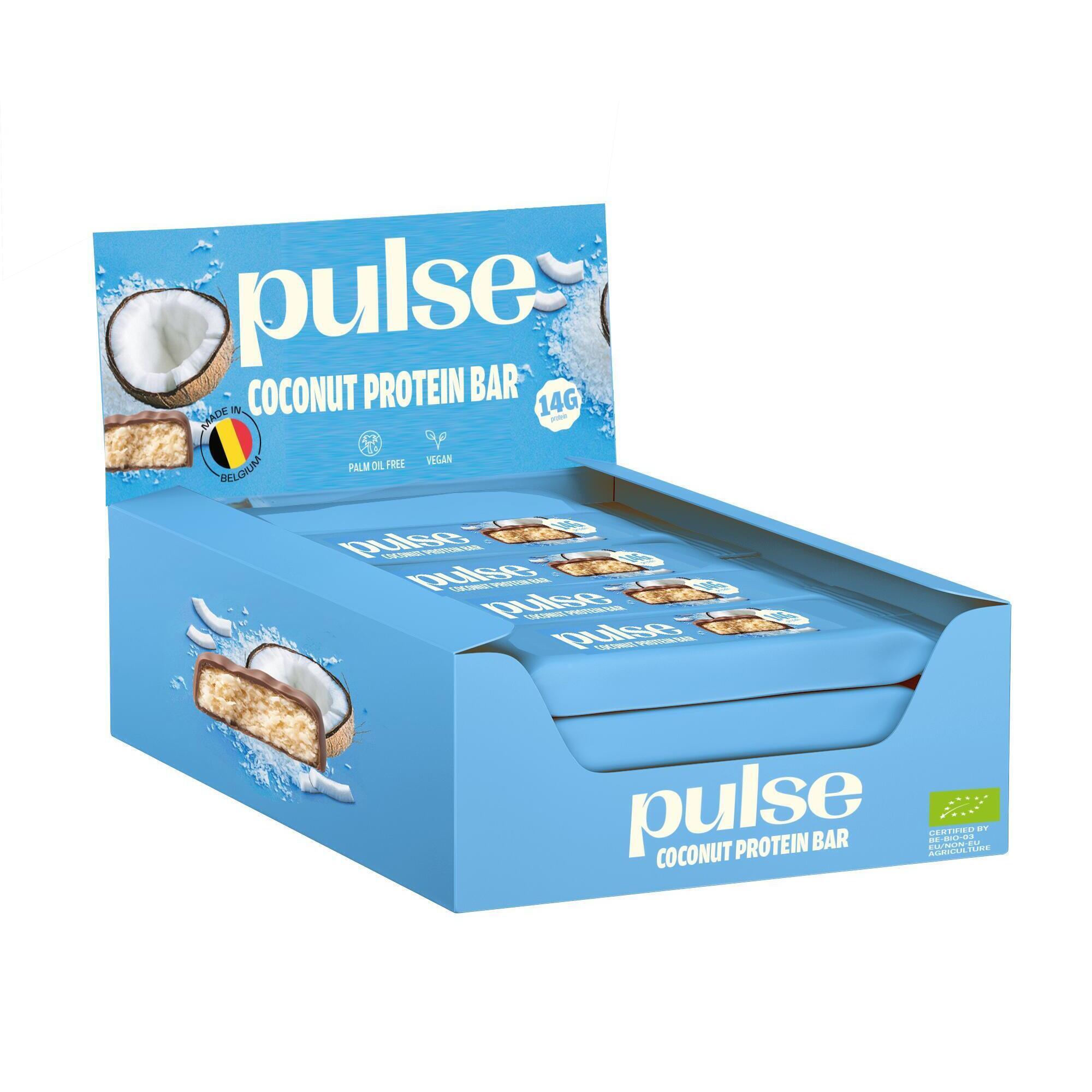 Pulse Protein - Barres Protéinées Vegan Coco Bio 12x55g - Barre Protéinée - Decathlon