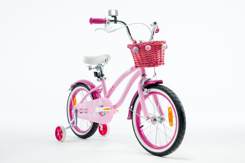 Rowerek dziecięcy GERMINA 16 cali cruiser plażowy miejski z koszyczkiem
