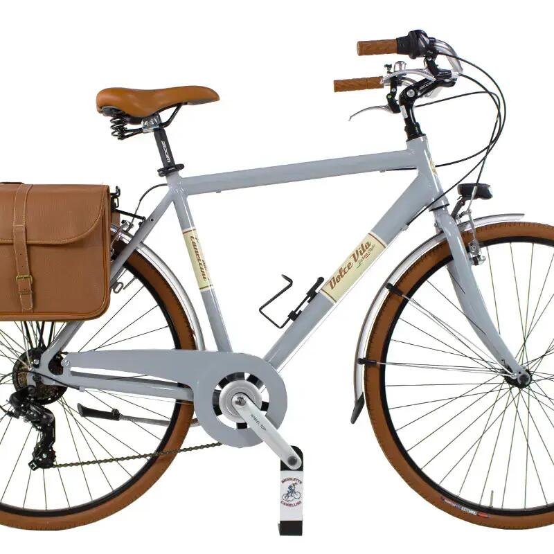 City bike Dolce Vita by Canellini man with bags - Grey