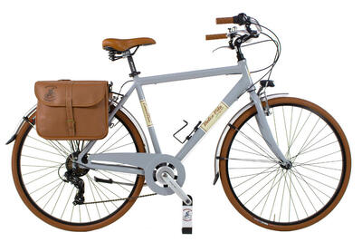 Stadsfiets dolce vita by canellini man met fietstassen - olijfgroen