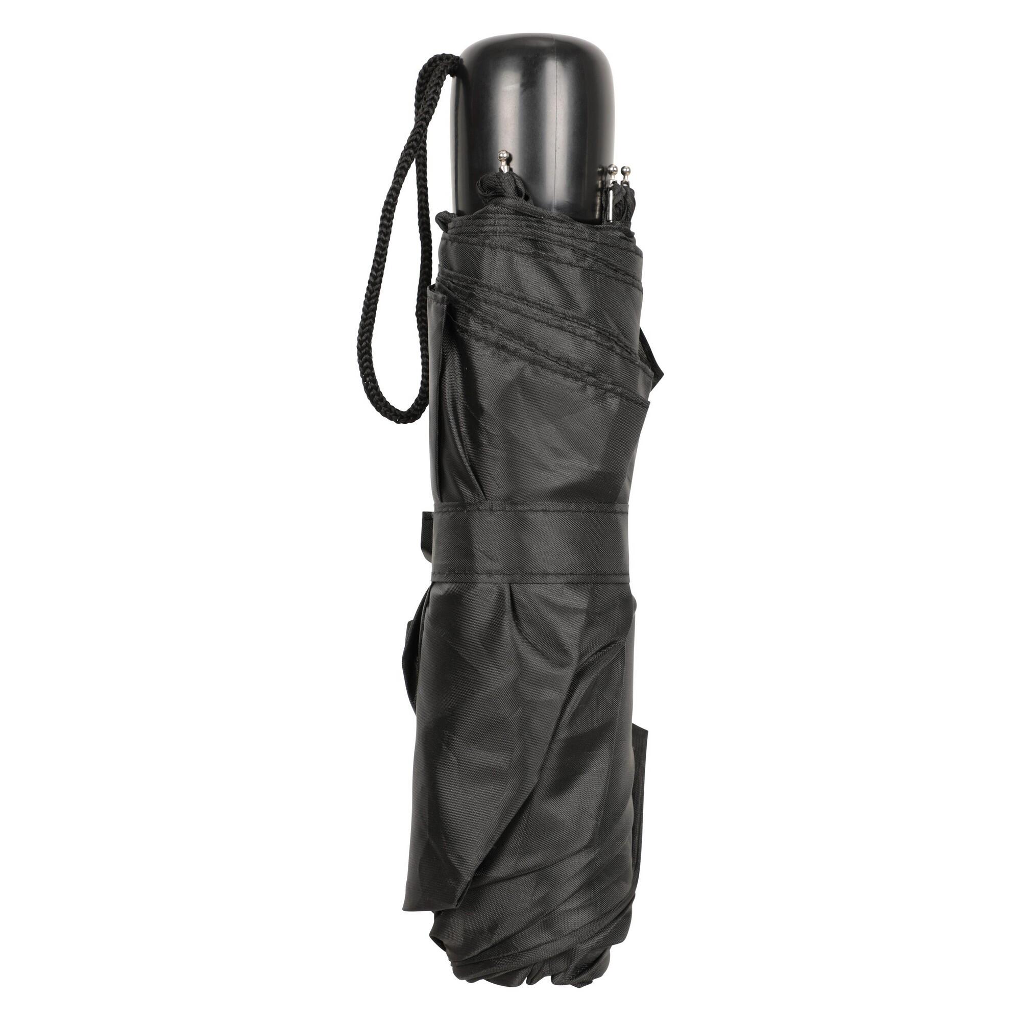 Faltbarer Regenschirm Unifarben Damen und Herren Schwarz 3/3
