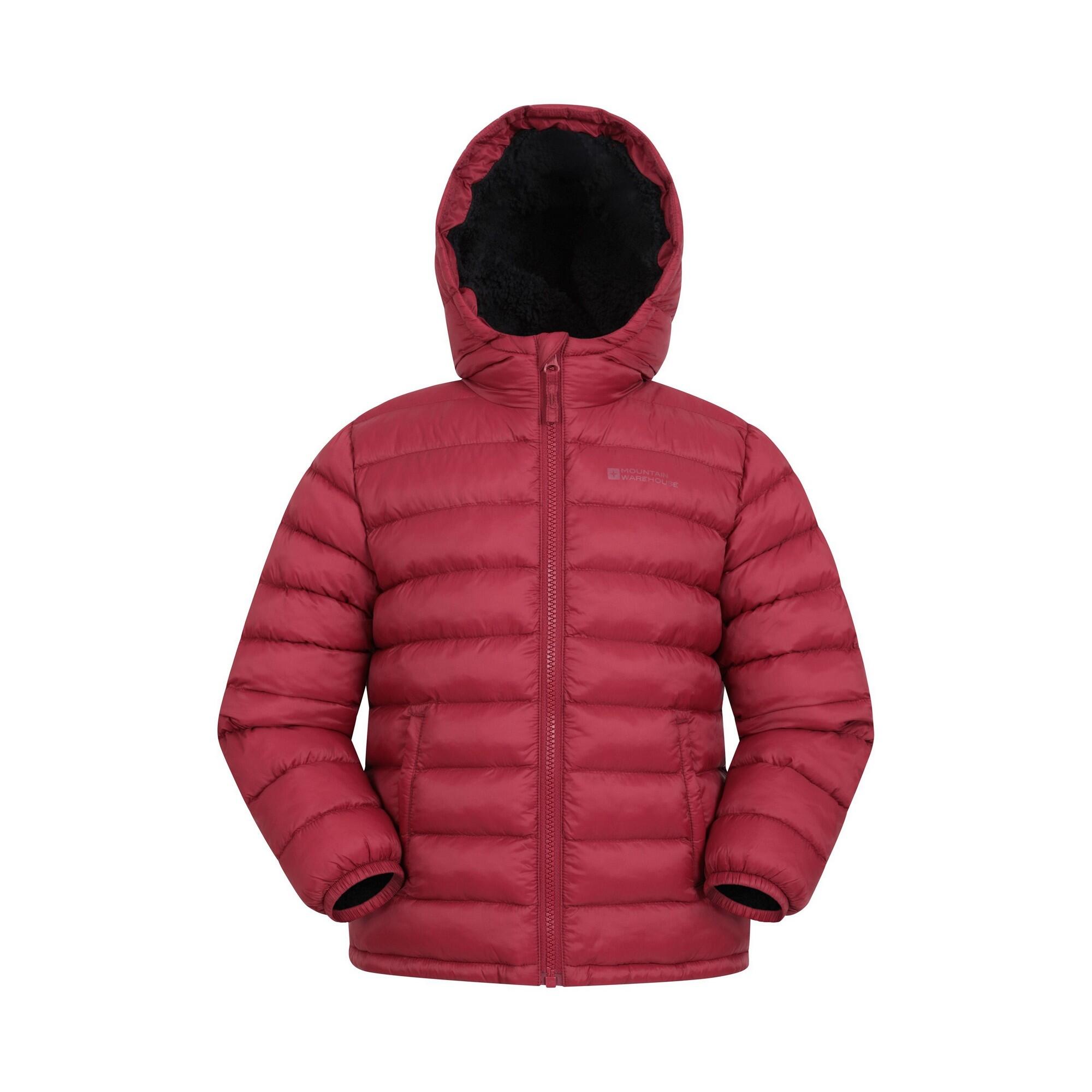 MOUNTAIN WAREHOUSE Childrens/Kids Seasons Faux Fur Lined Padded Jacket (Rust)