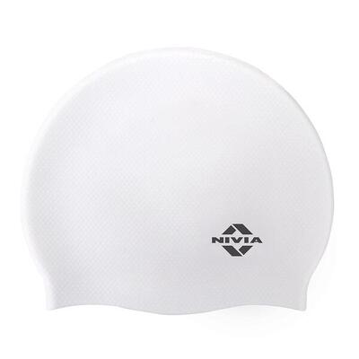Cuffia da Nuoto Pro Silicone NIVIA | Bianco. Modello 4126WH. Capelli Lunghi