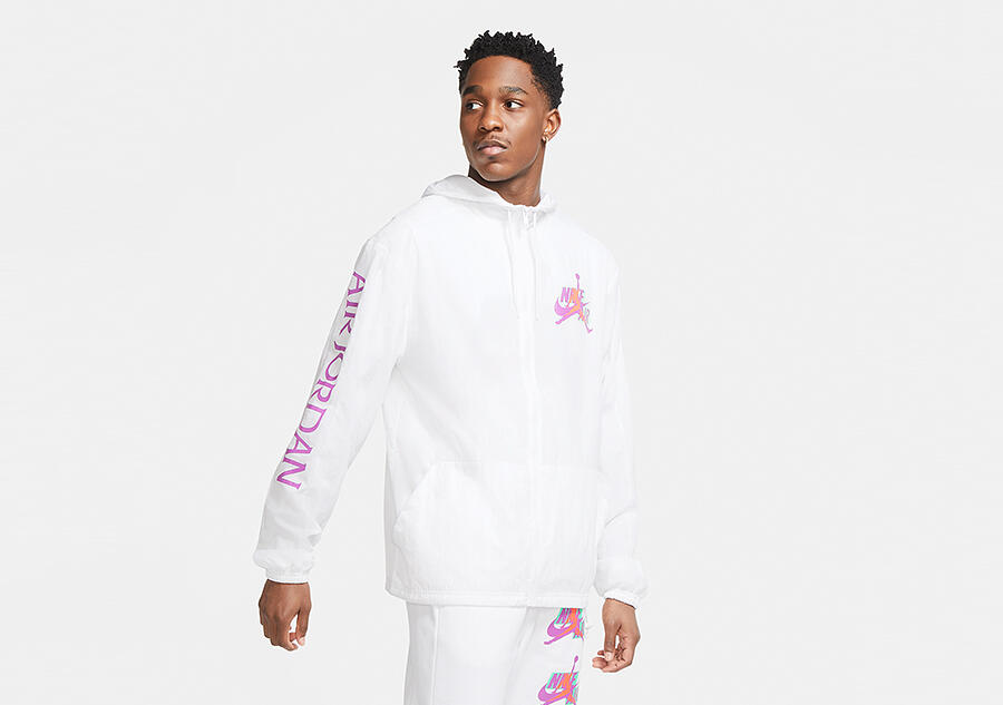 Kurtka męska nike air jordan jumpman classics windbreaker white 2/2