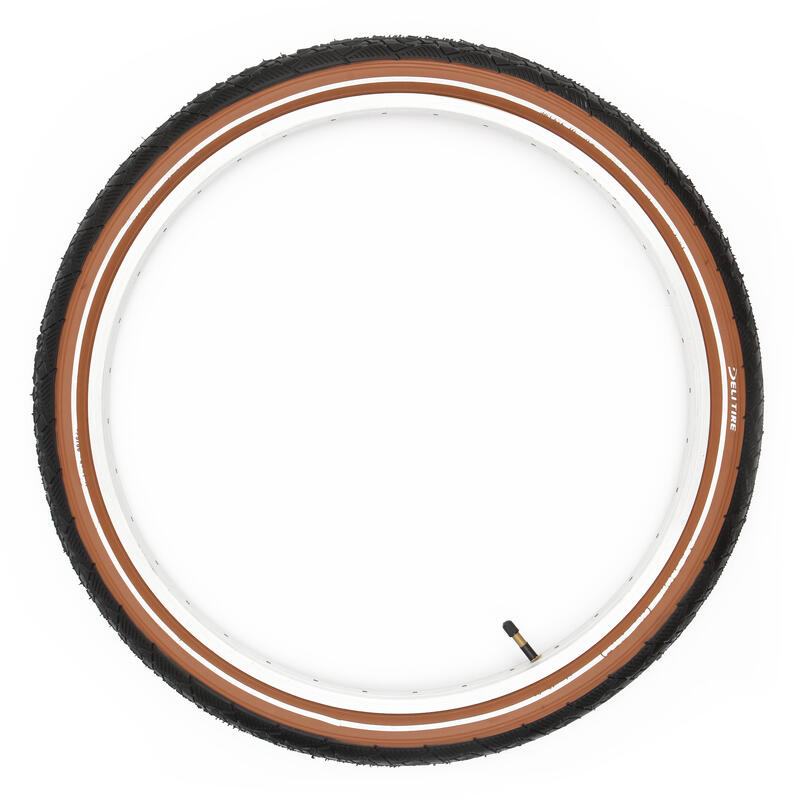 Anvelopă Bicicletă 20X2,125 Negru Maro cu Reflex
