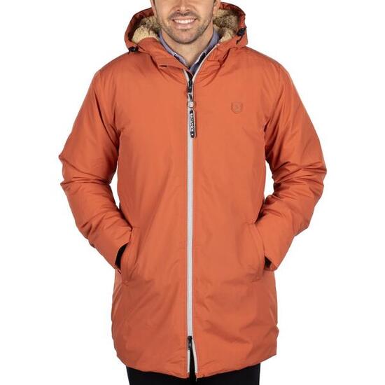 Parka à capuche patch homme