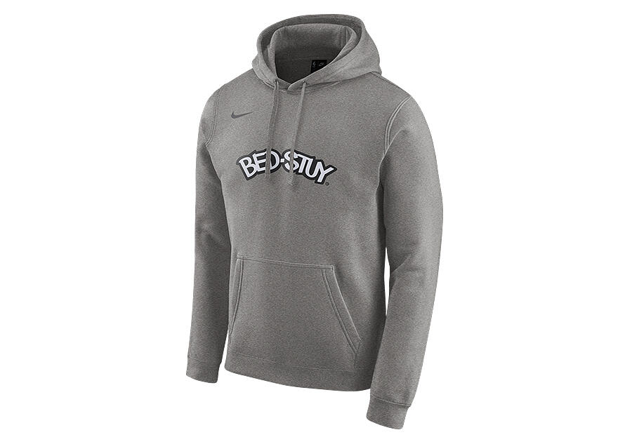 Bluza męska nike nba brooklyn nets logo fleece hoodie dark grey heather