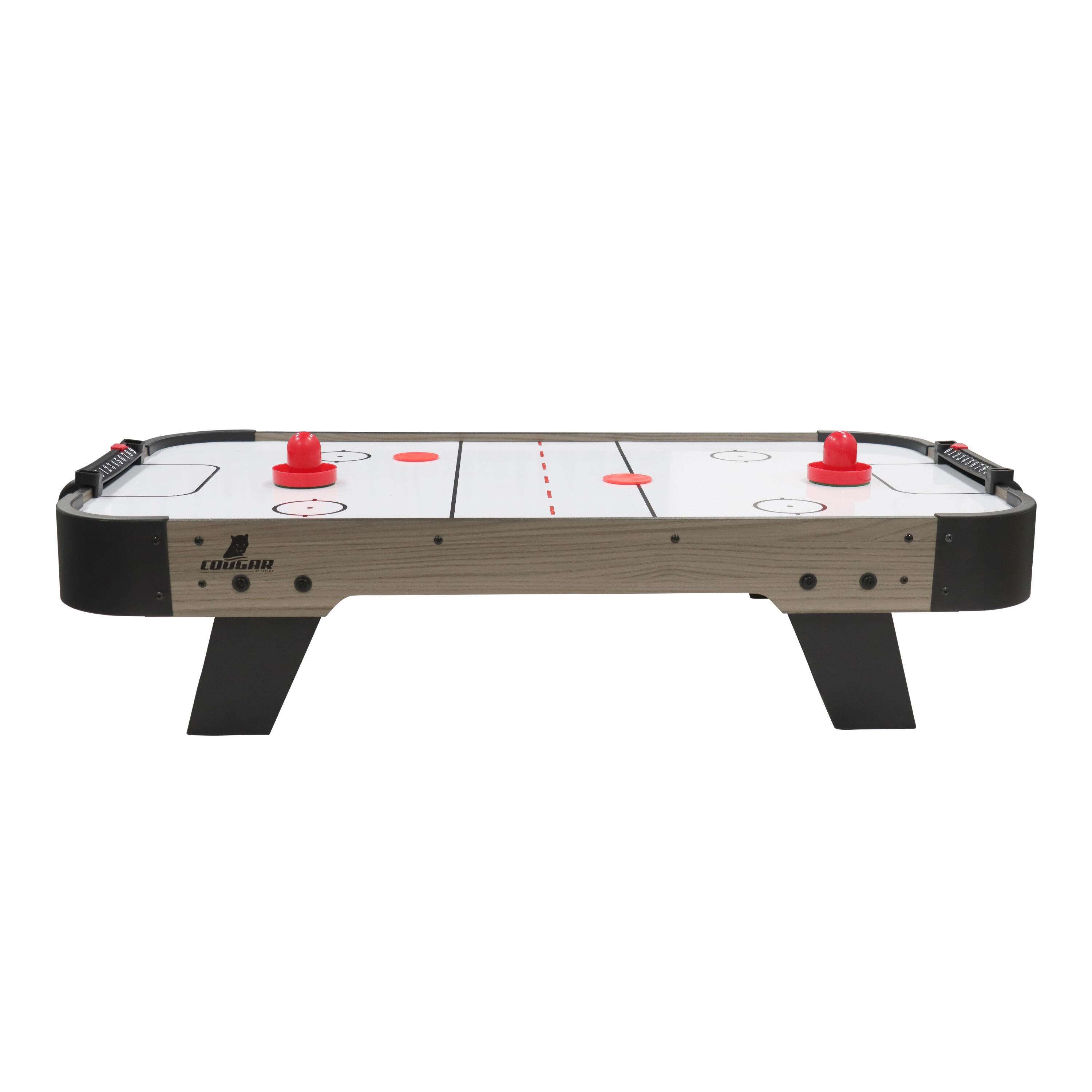 Mesa de air hockey mini, 3 pies | Accesorios incluidos, roble/gris 4/7