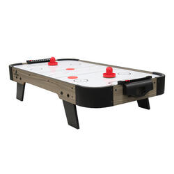 Table de Air Hockey Mini 3ft | Accessoires inclus, Chêne/Grise