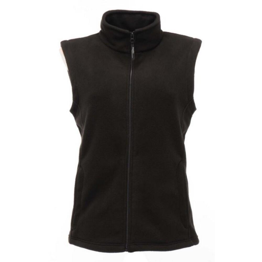 Womens/Ladies Micro Fleece Bodywarmer / Gilet (Black) 1/5