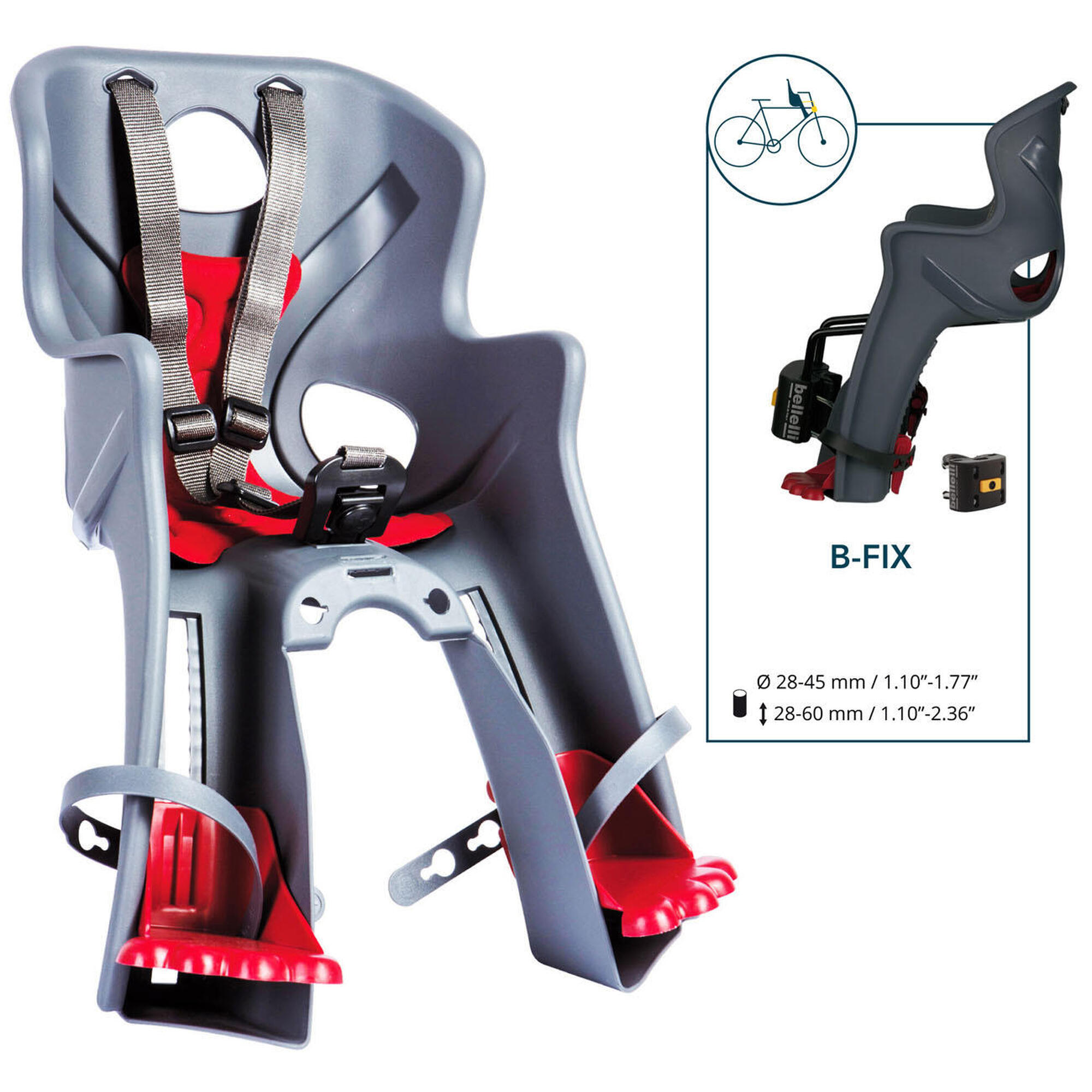BELLELLI Dětská sedačka na kolo Rabit s B-FIX upínáním
