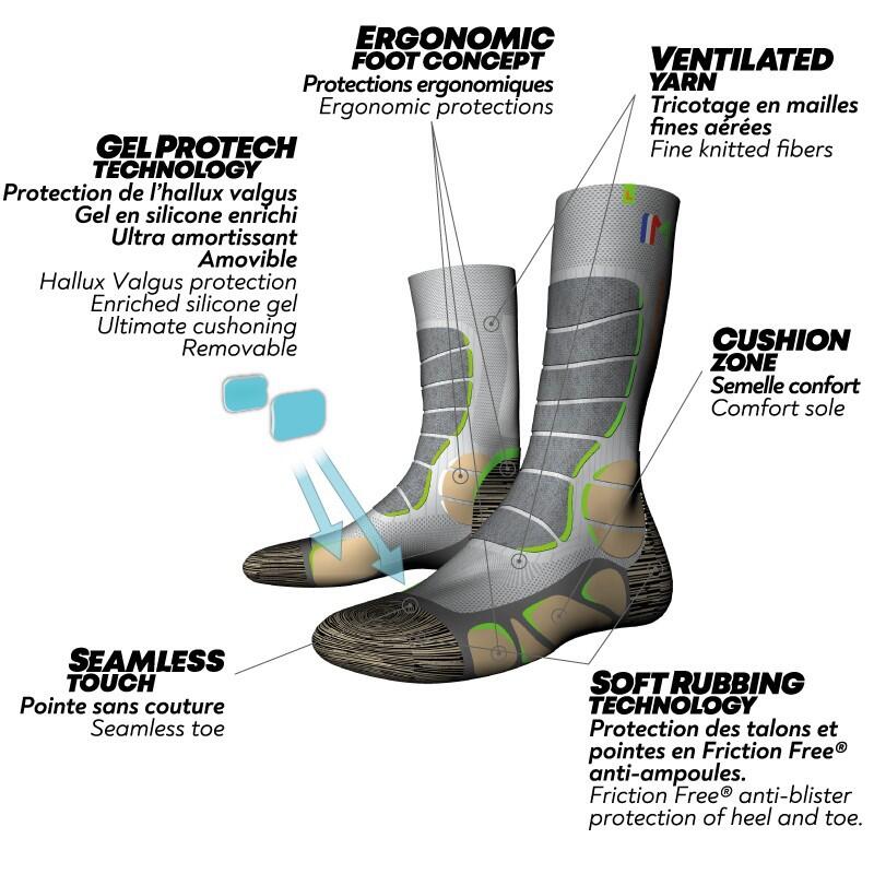 GelProtechTrek Wool-Cho7 de rando en laine avec protection de l'hallux valgus 6/6