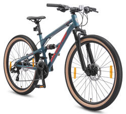 VTT 26" aluminium, tout suspendu, 21 vitesses, frein à disque