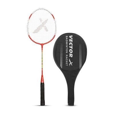 Vector X Badmintonschläger (Rot, 3 7/8 Zoll) | Aluminium | Herren & Jungen