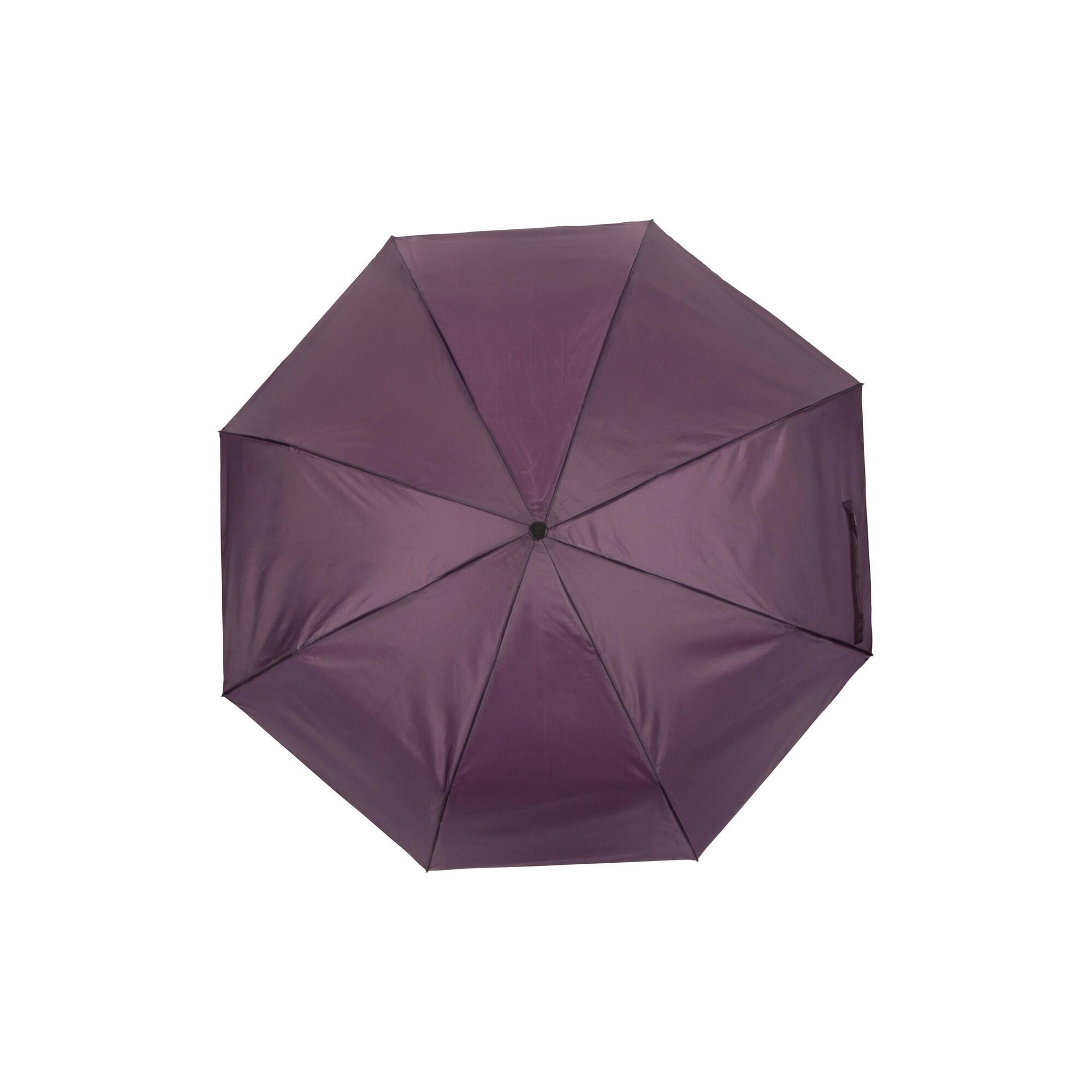 Faltbarer Regenschirm Unifarben Damen und Herren Pink 2/3