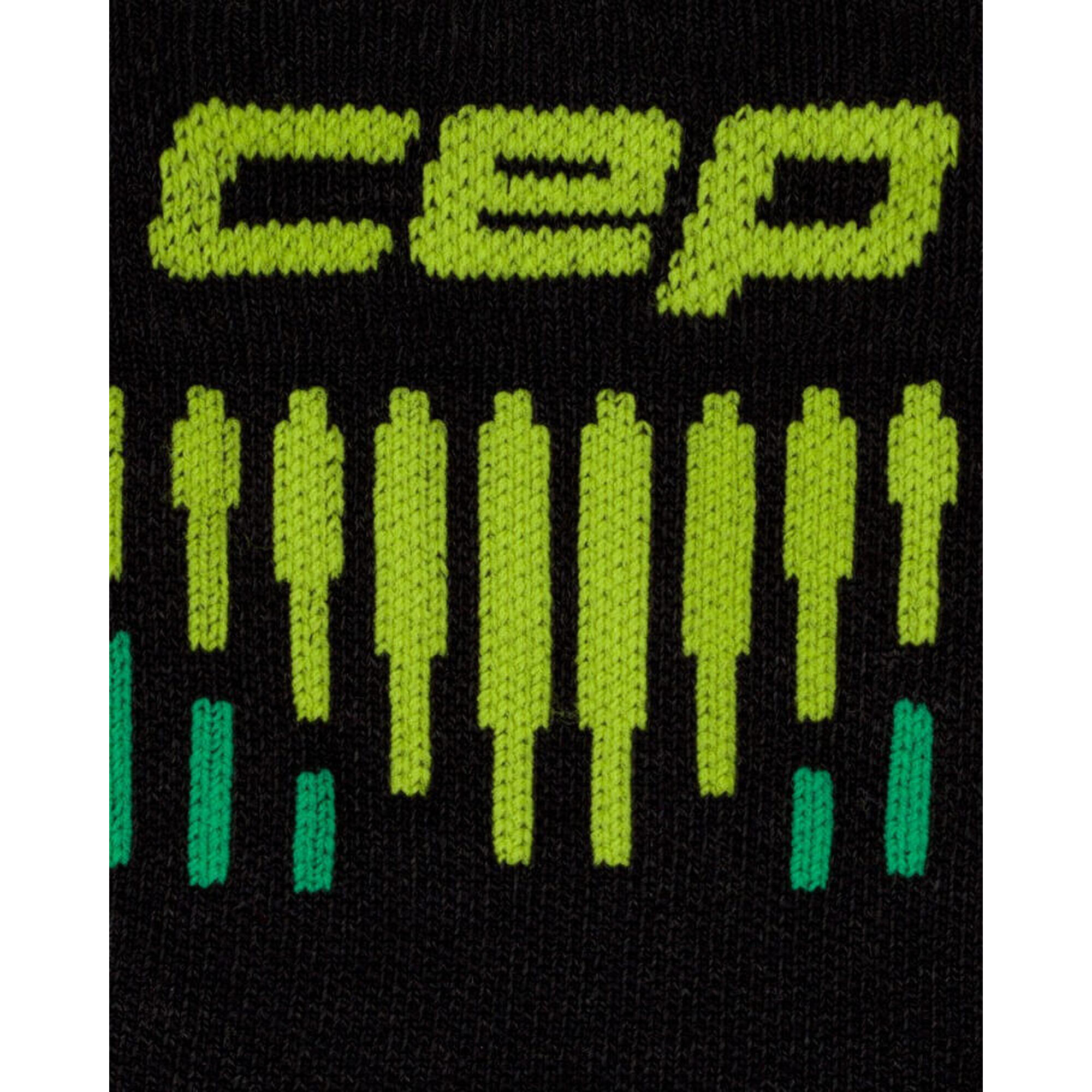 Șosete compresie CEP Core Run Merino Mid Cut - negru/lime | alergare vreme rece