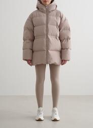 Femme Doudoune Déperlante Beige Foncé