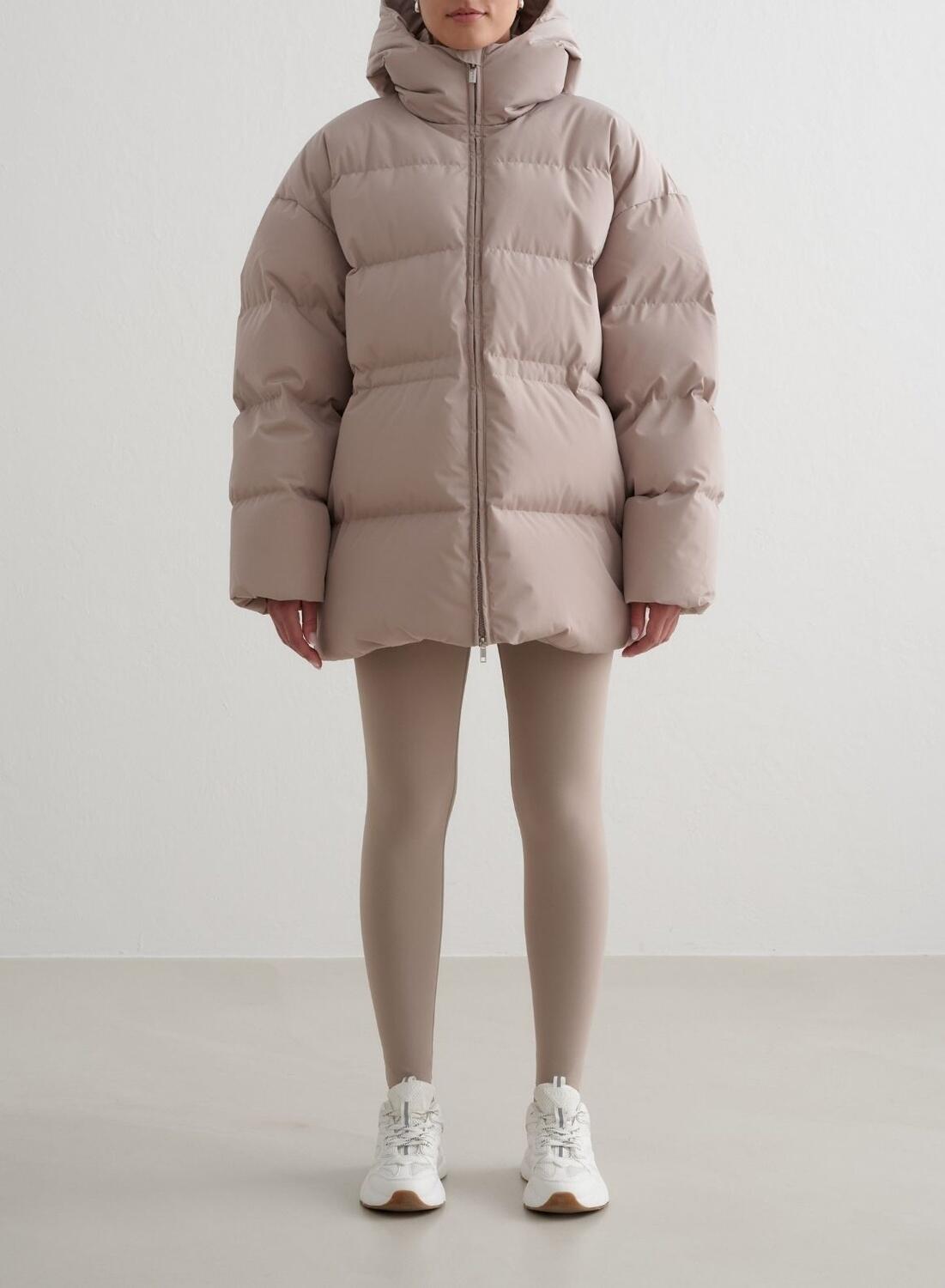 AIM'N Damen Steppjacke Wasserabweisende Dunkelbeige