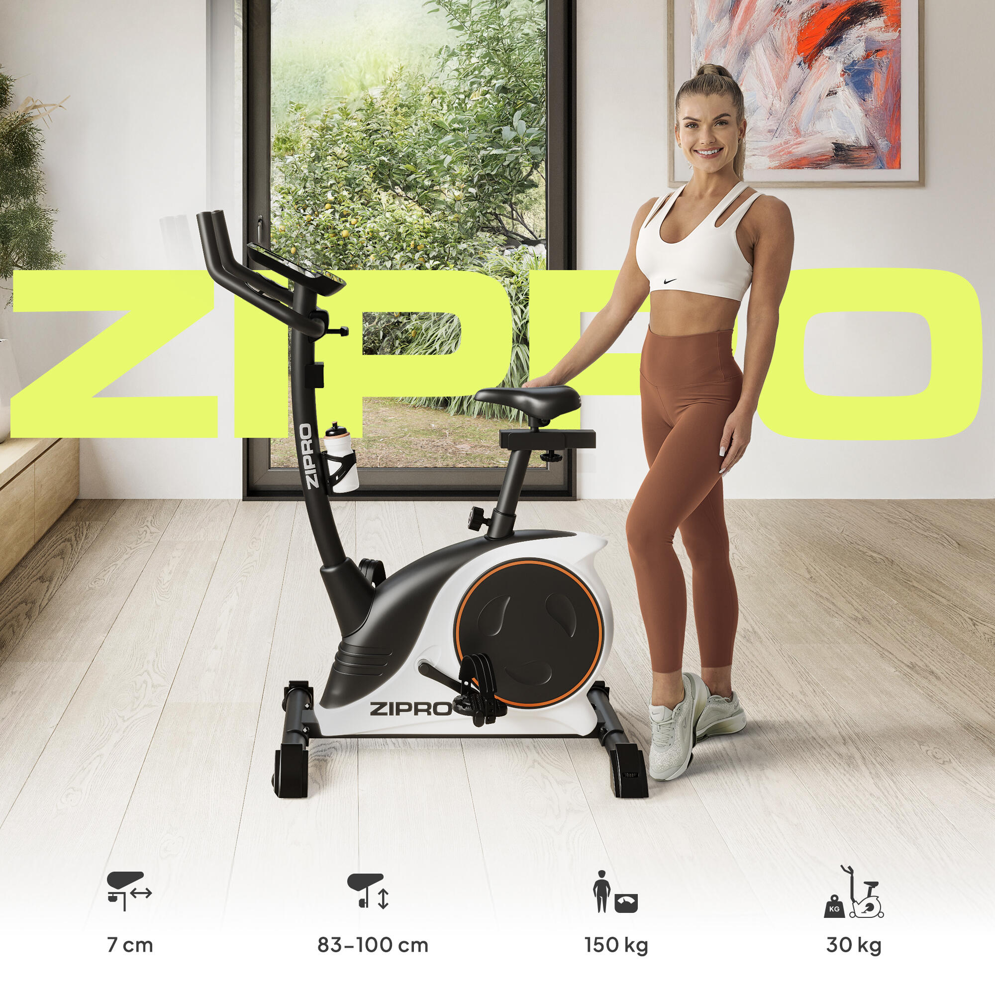 Vélo d'appartement magnétique Zipro Nitro RS pour fitness et cardio 3/8
