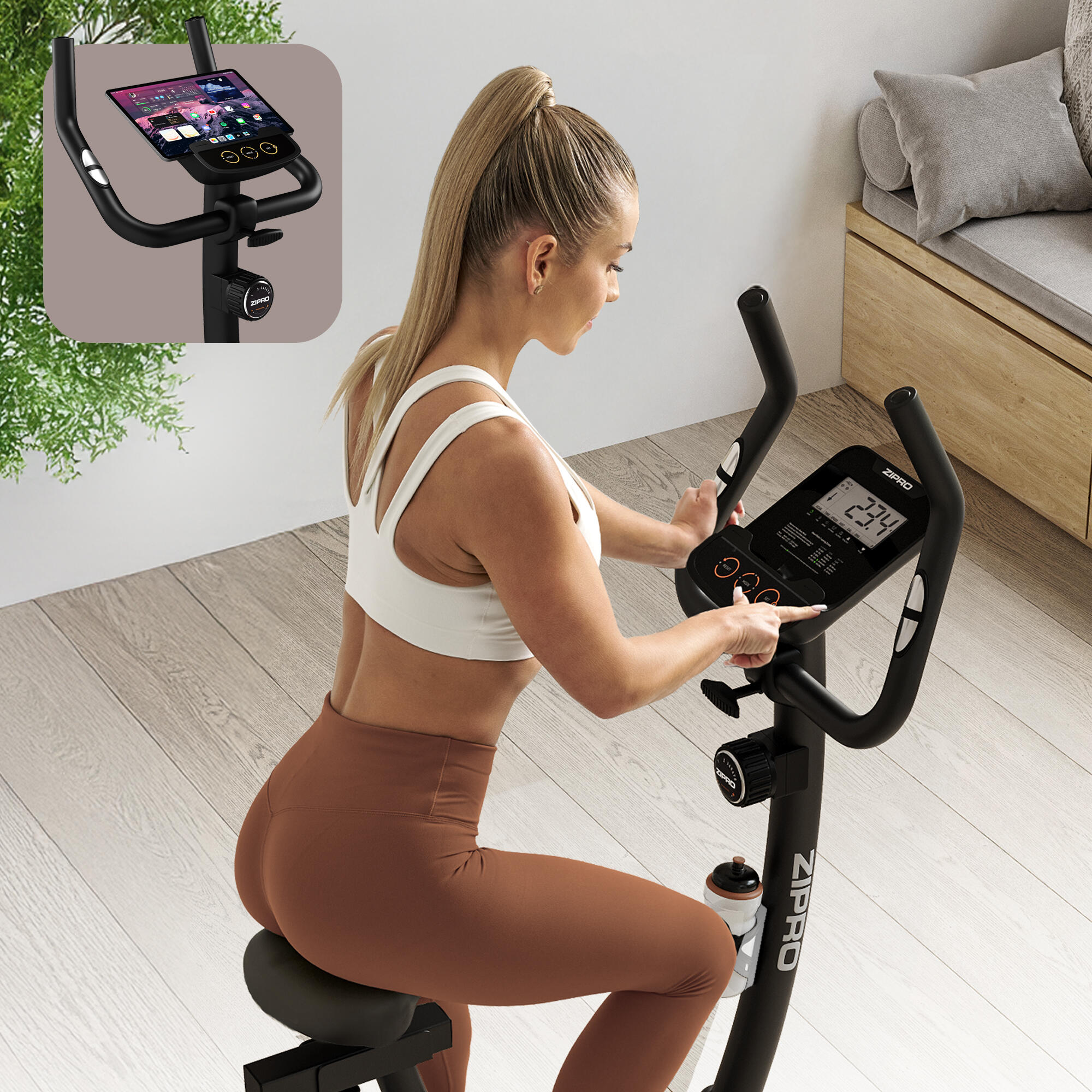 Vélo d'appartement magnétique Zipro Nitro RS pour fitness et cardio 2/8