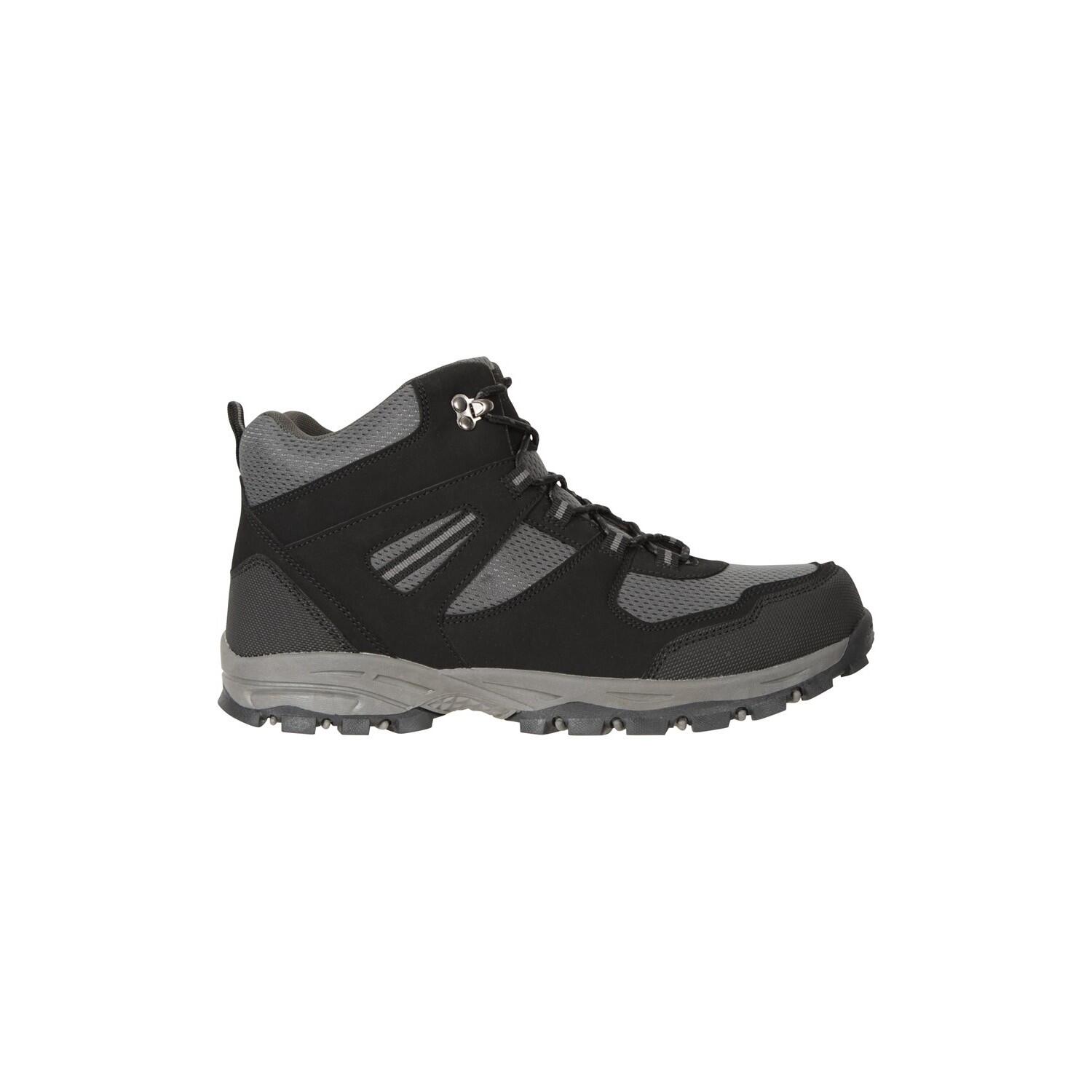 Mens Mcleod Wide Walking Boots (Jet Black) 4/6