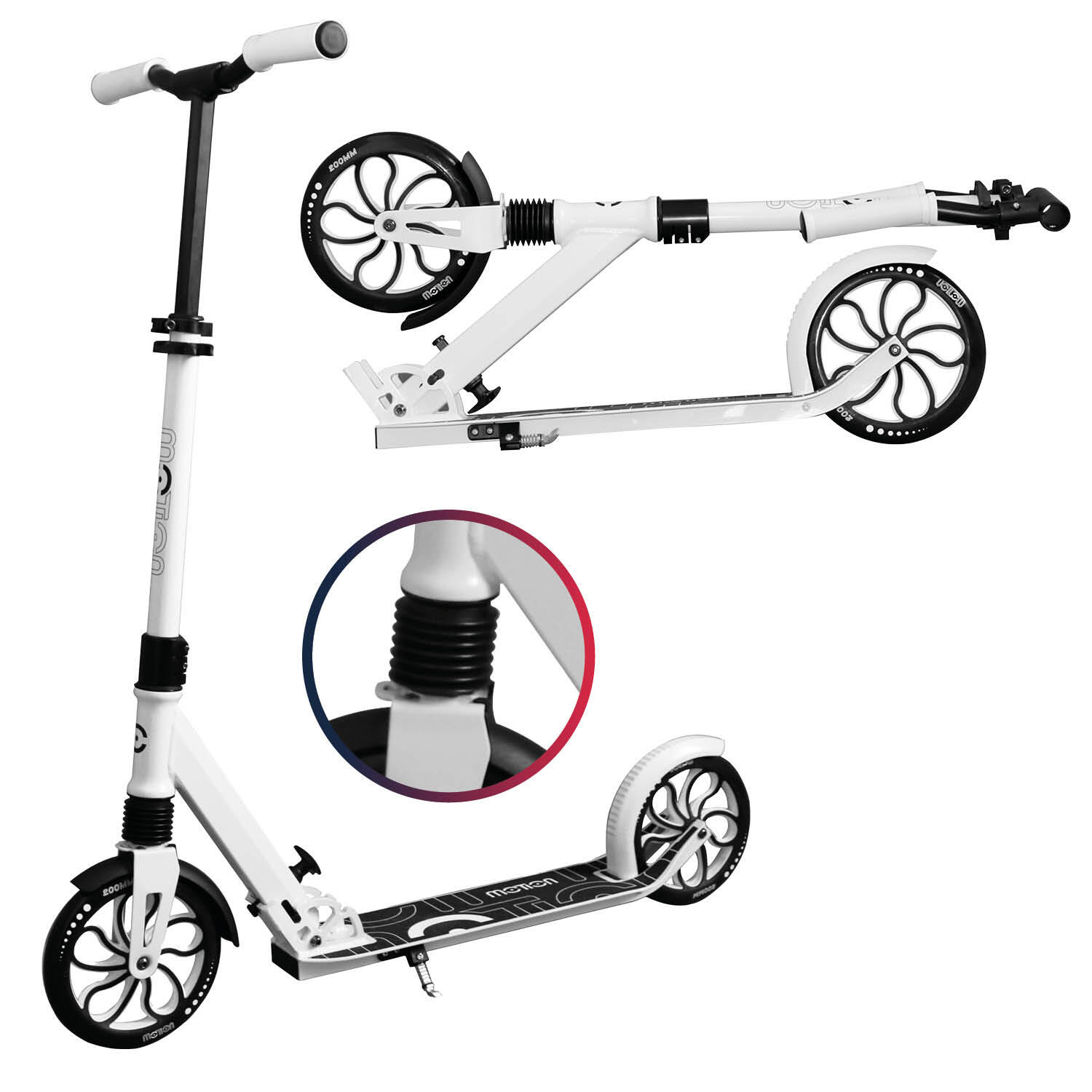 MOTION SCOOTER Scooter  Road King 200mm  Weiss