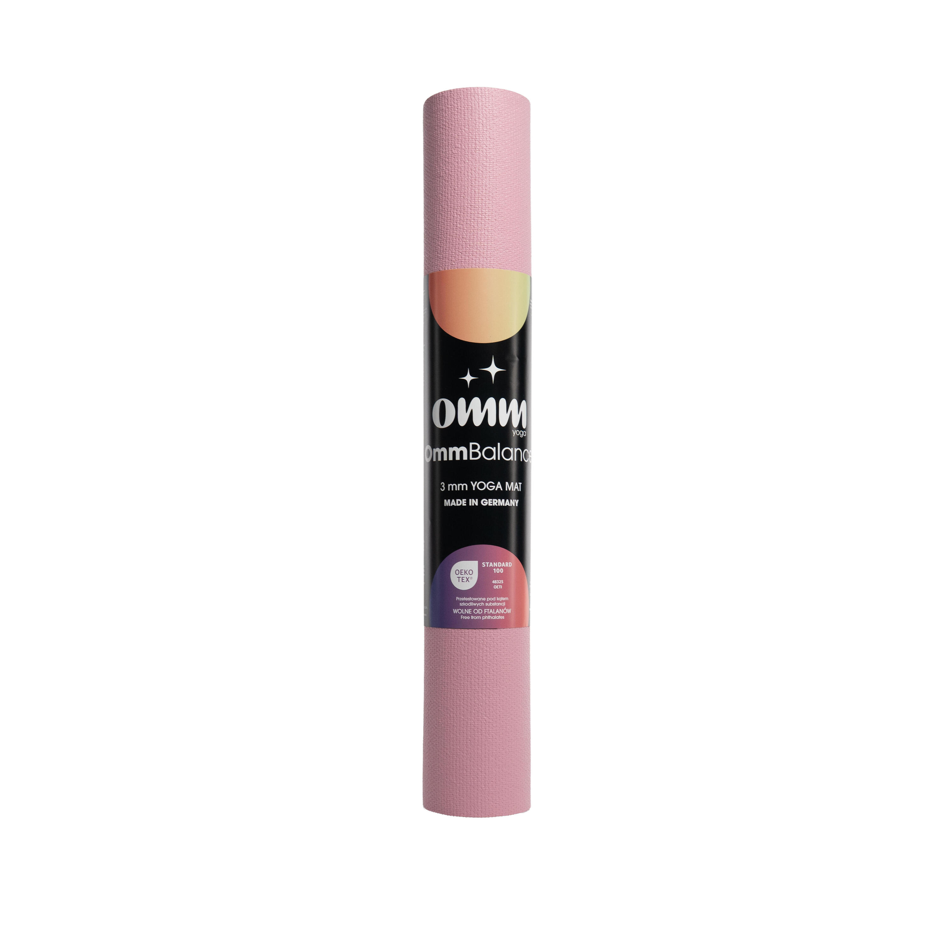 Esterilla antideslizante para ejercicios OMM YOGA, color rosa, 3 mm 4/4