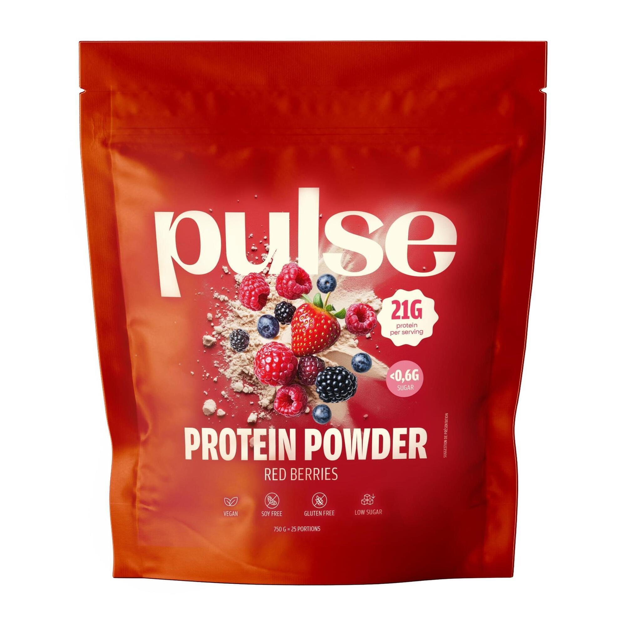 Pulse Protein - Poudre Protéinée Vegan Fruits Rouges 750g - Shake Protéiné - Decathlon