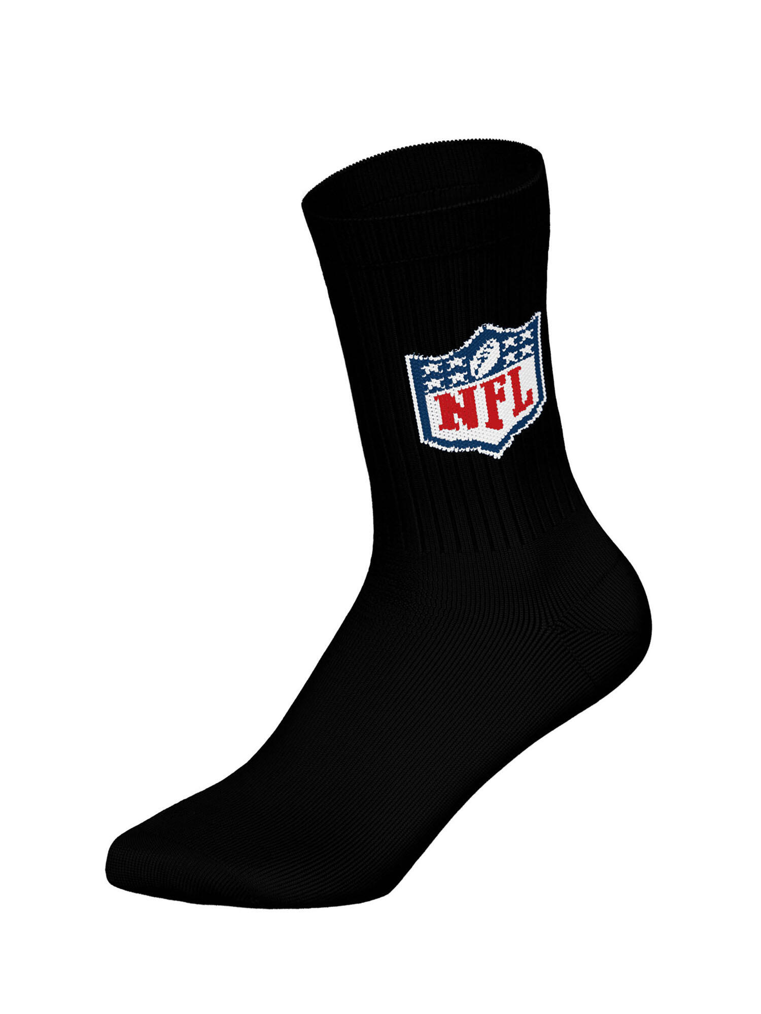 American Football Freizeitsocken atmungsaktiv unisex - NFL Shield Crew schwarz 2/2