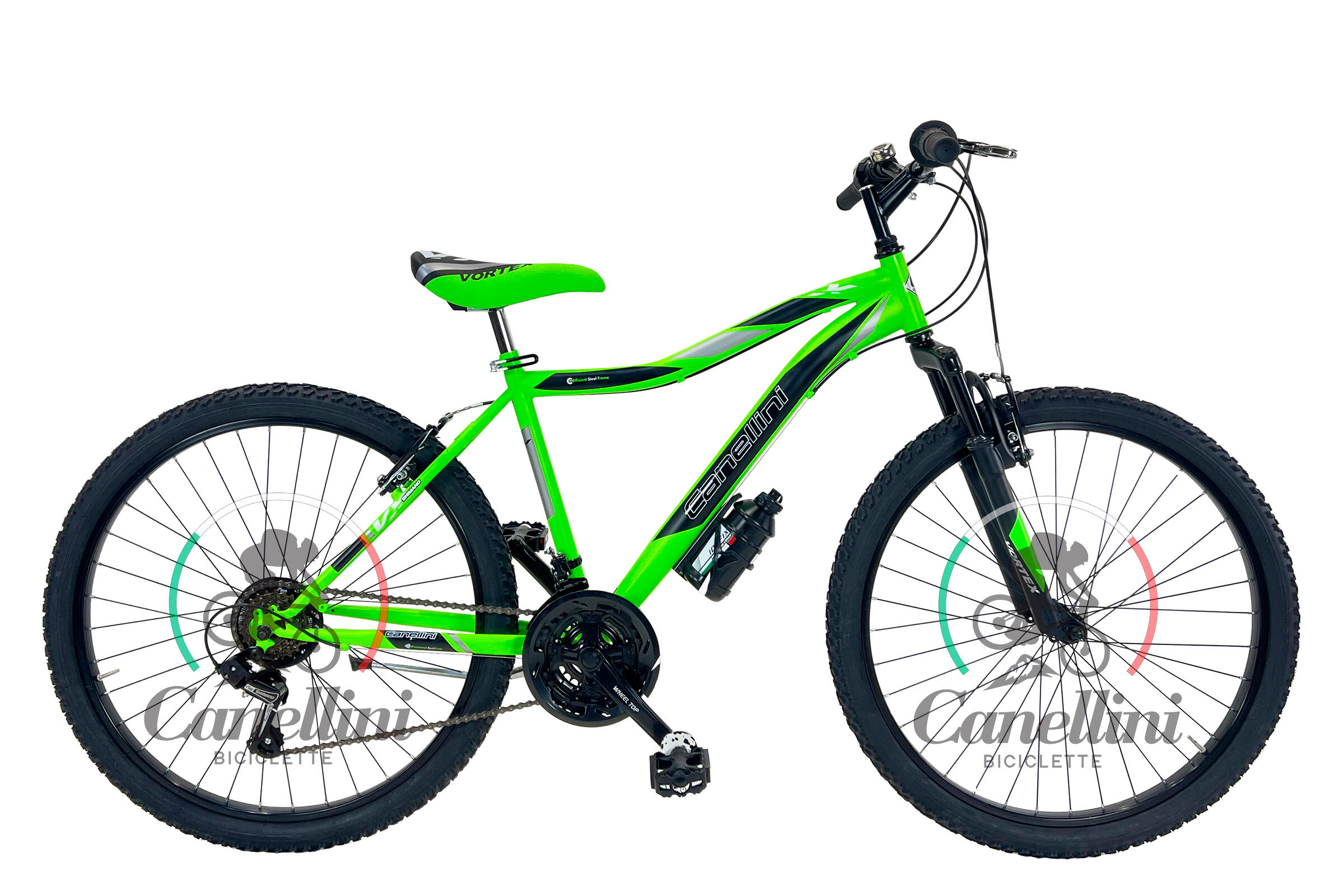 CANELLINI Bici da bambino MTB Canellini VORTEX 26" - Verde/Nero